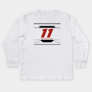 Denny Hamlin #11 2023 NASCAR Design Kids Long Sleeve T-Shirt